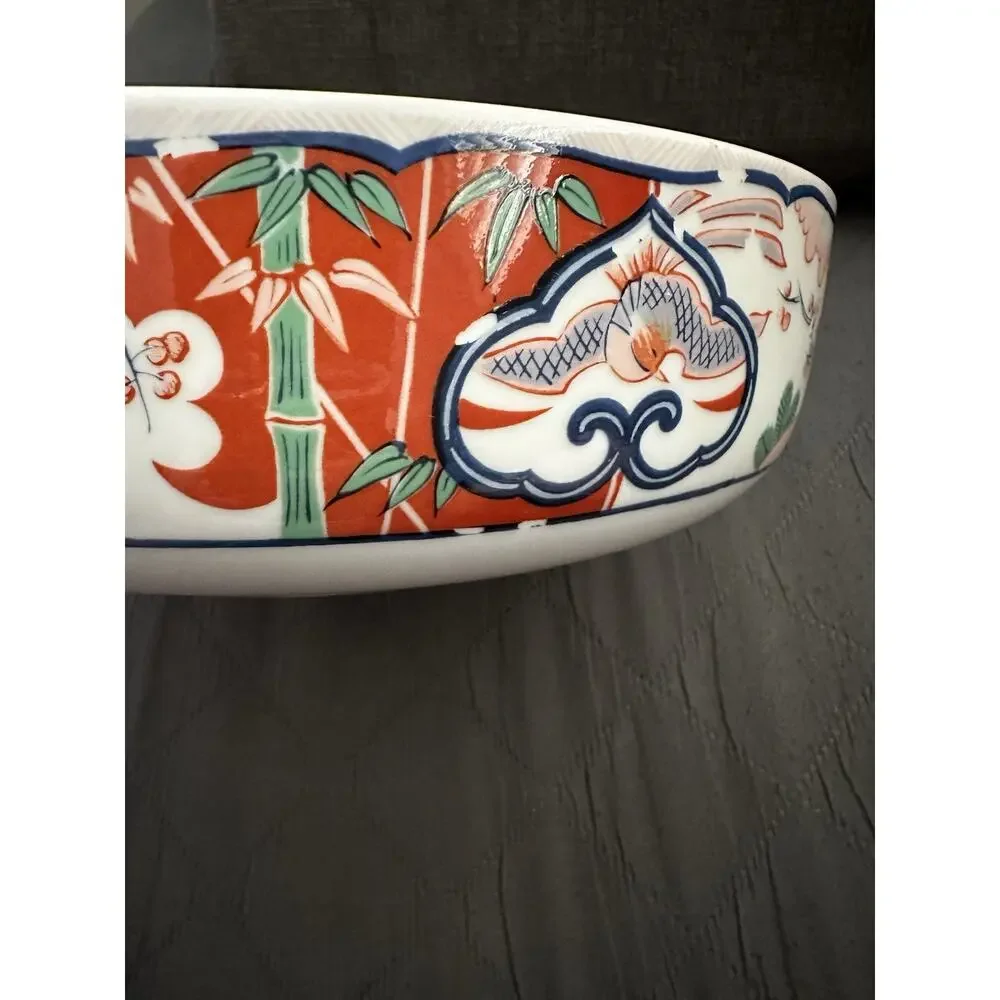 Vintage Georges Briard Heirloom Imari Fine China Large Serving Bowl Oriental 10" - Picture 3 of 16